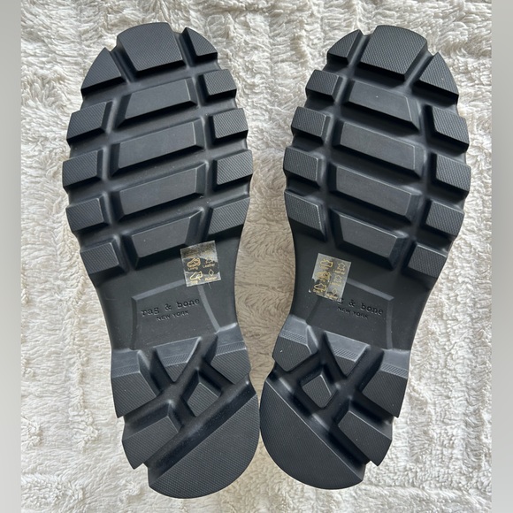 rag & bone Quinn Lug Sole Penny Loafer in Greige/Cream size 37.5 - New! - Picture 10 of 14